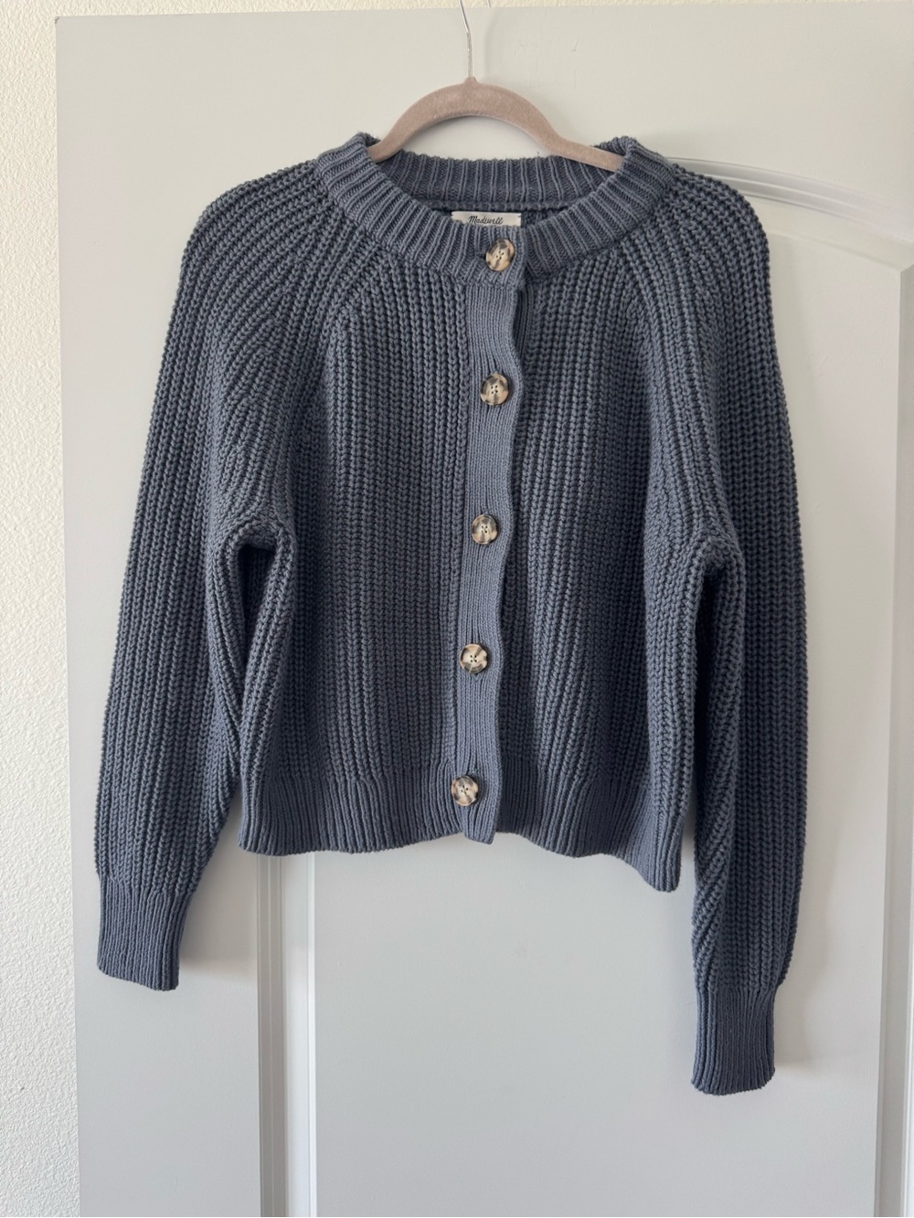 NWT Rib Raglan-Sleeve Cardigan Size M - Picture 5 of 8